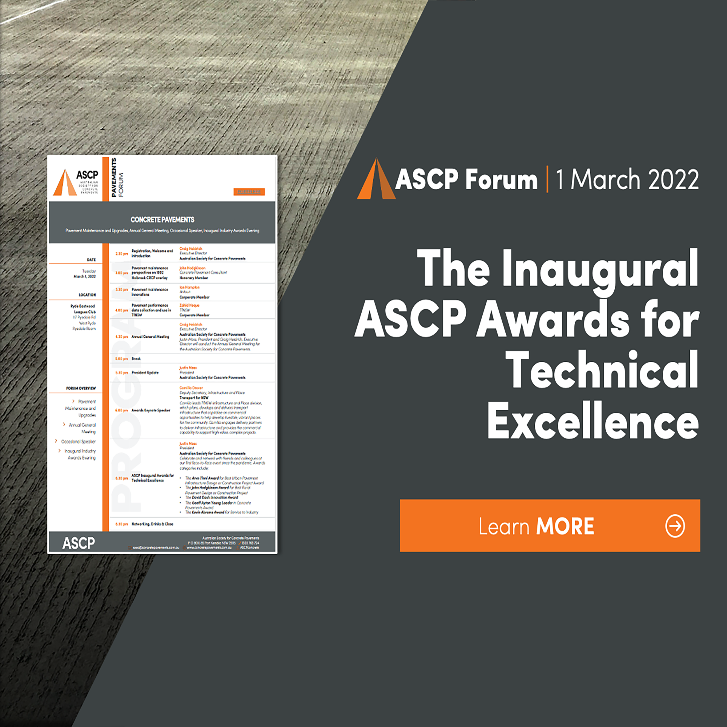 The Inaugural ASCP Awards for Technical Excellence