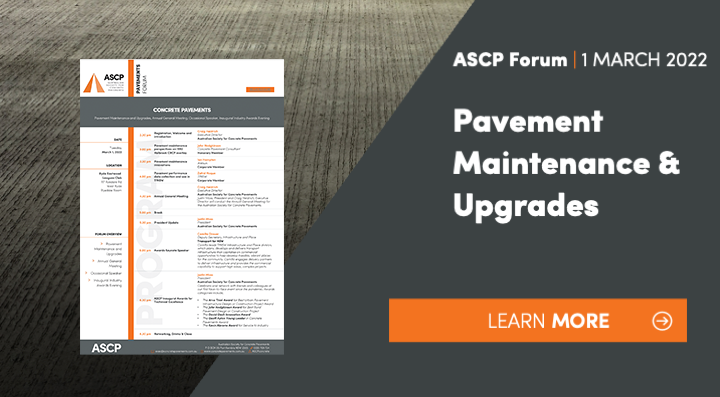 ASCP Forum – Pavement Maintenance and Upgrades and Keynote Speaker