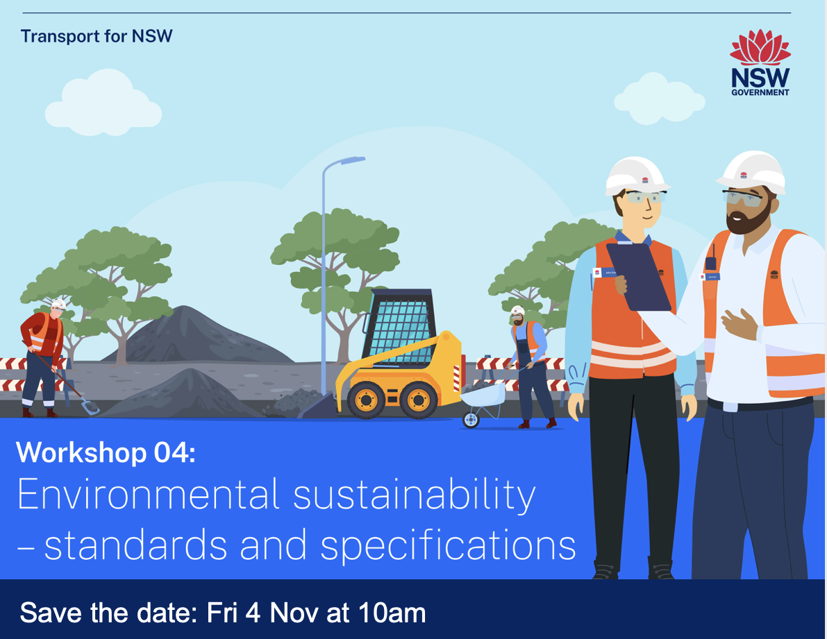 TfNSW: Workshop 04: Environmental Sustainability – Standards and Specifications