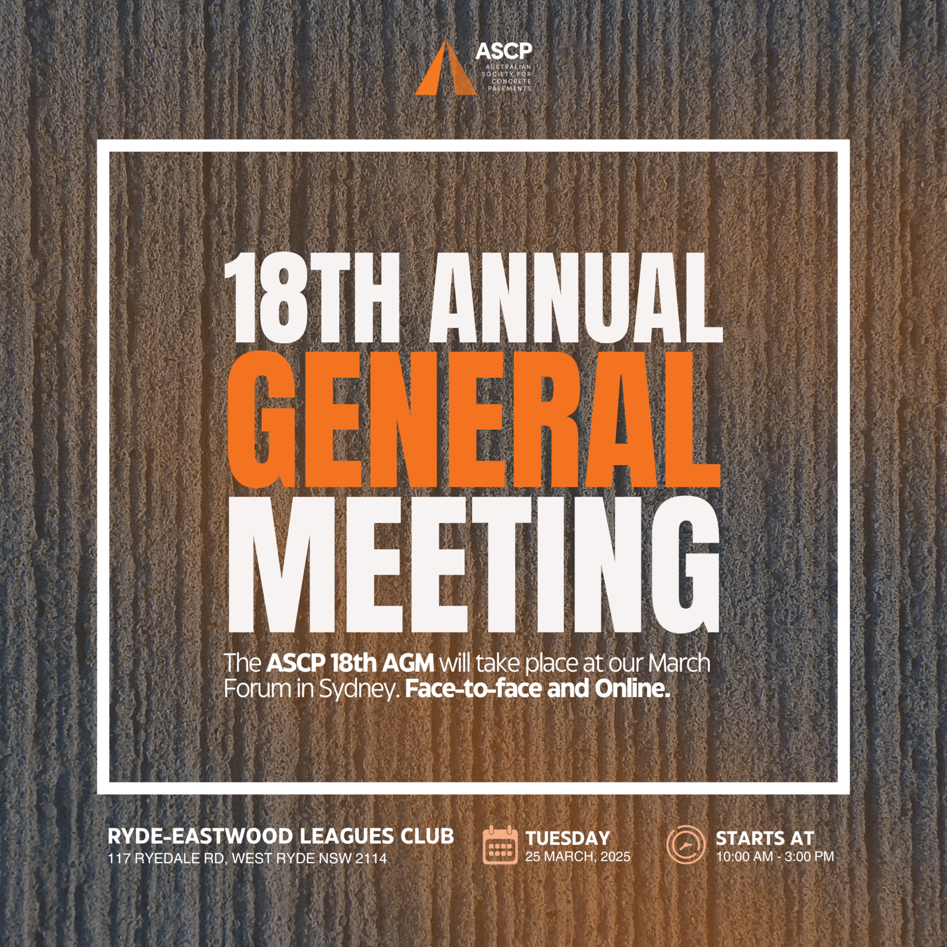 ASCP – NOTICE OF 18th ANNUAL GENERAL MEETING 2025